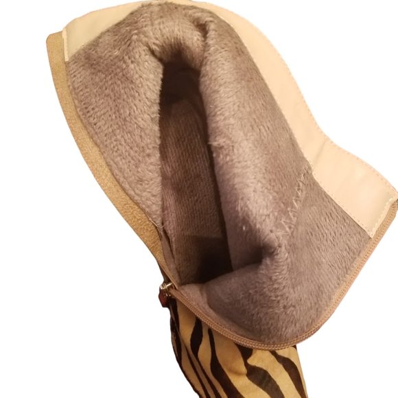 EUC | Women | Stiletto Ankle Booties | Zebra Animal Print | Calf Hair | Size: 10 - Picture 9 of 16